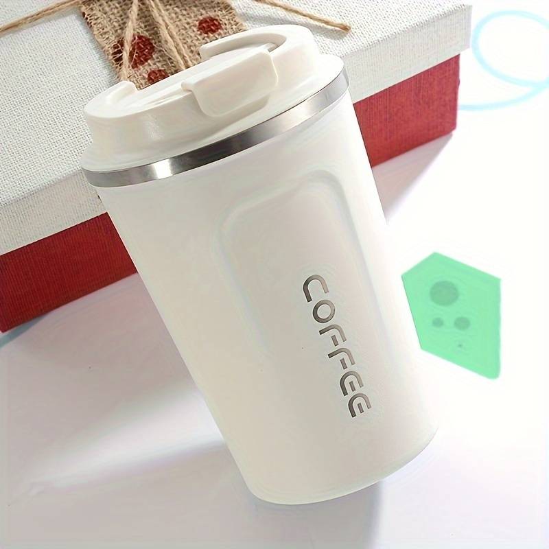 Cana termica, Zola®, 510 ml, termos din otel inoxidabil/plastic, diametru 8 cm, alba Cana termica, Zola®, 510 ml, termos din otel inoxidabil/plastic, diametru 8 cm, alba